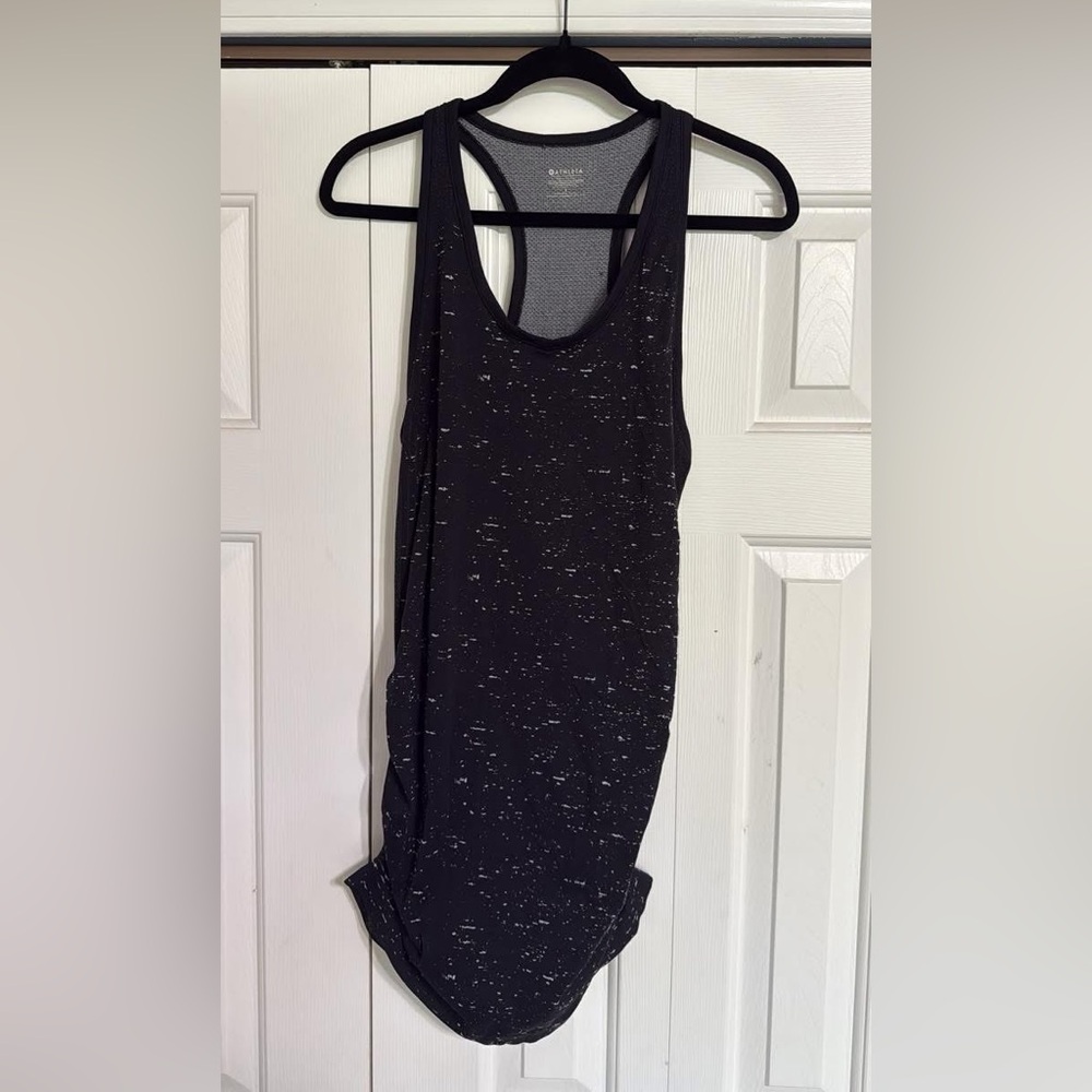 Athleta Black and White Speckled Tank Top